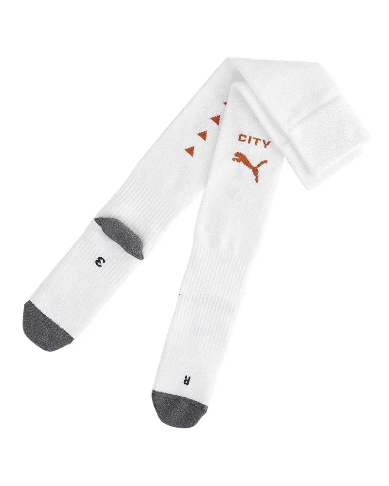 Puma Fußballsocken für Herren, Stripes (Puma Weiß/Rot Weiß