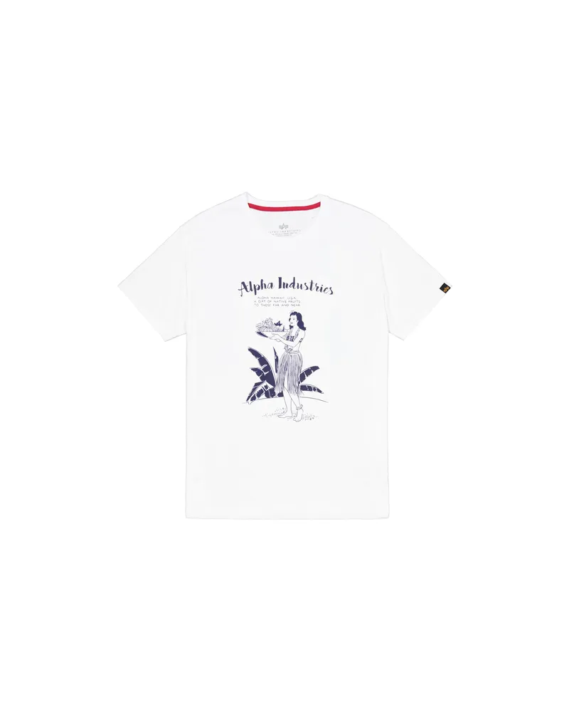 Alpha Industries Alpha Hawaii T-Shirt Weiß