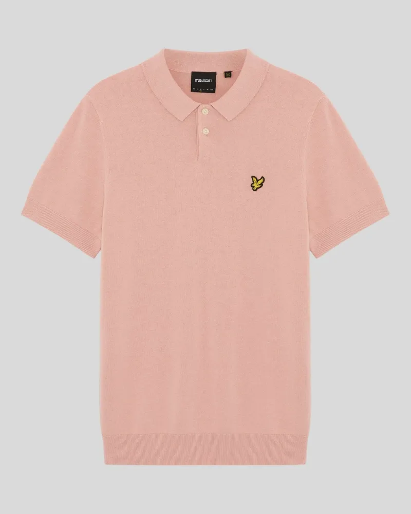 Lyle & Scott Baumwollstrick-Polohemd Rosa