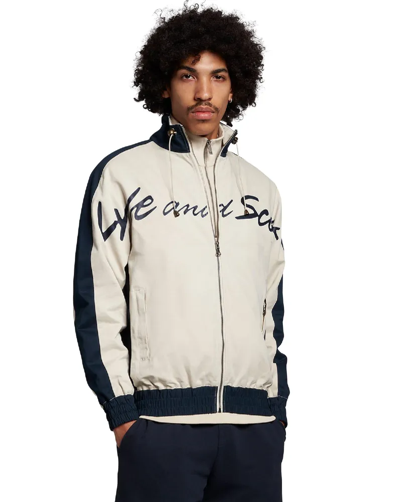Lyle & Scott Panelled" Sportjacke für Herren (Weiß Weiß
