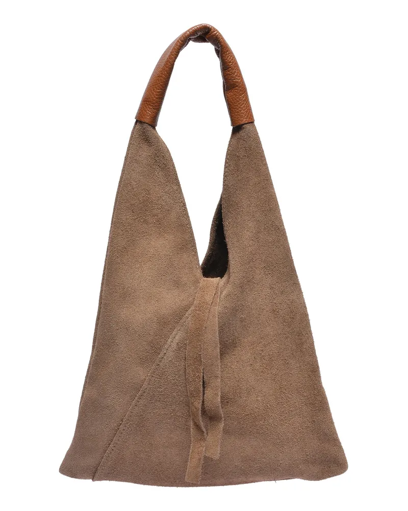 Anna Luchini Beige Rindsledertasche Beige