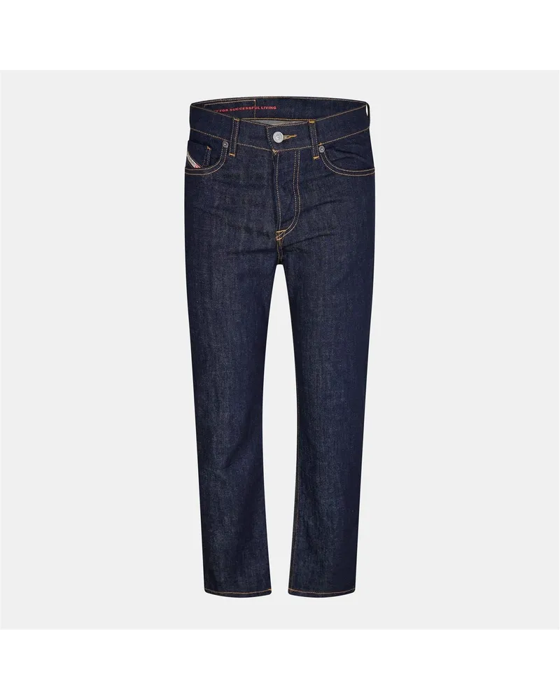 Diesel D-Fining Tapered Jeans aus dunkelblauem Denim Blau