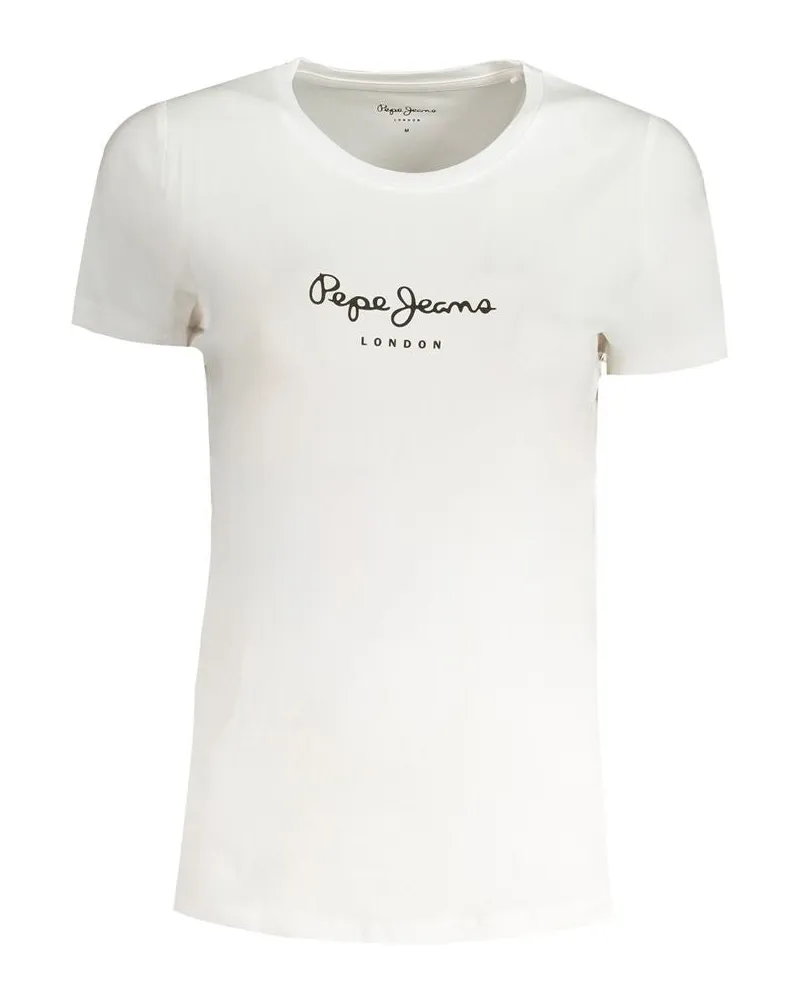 Pepe Jeans Bianco T-Shirt aus Baumwolle für Damen - Weiß Weiß