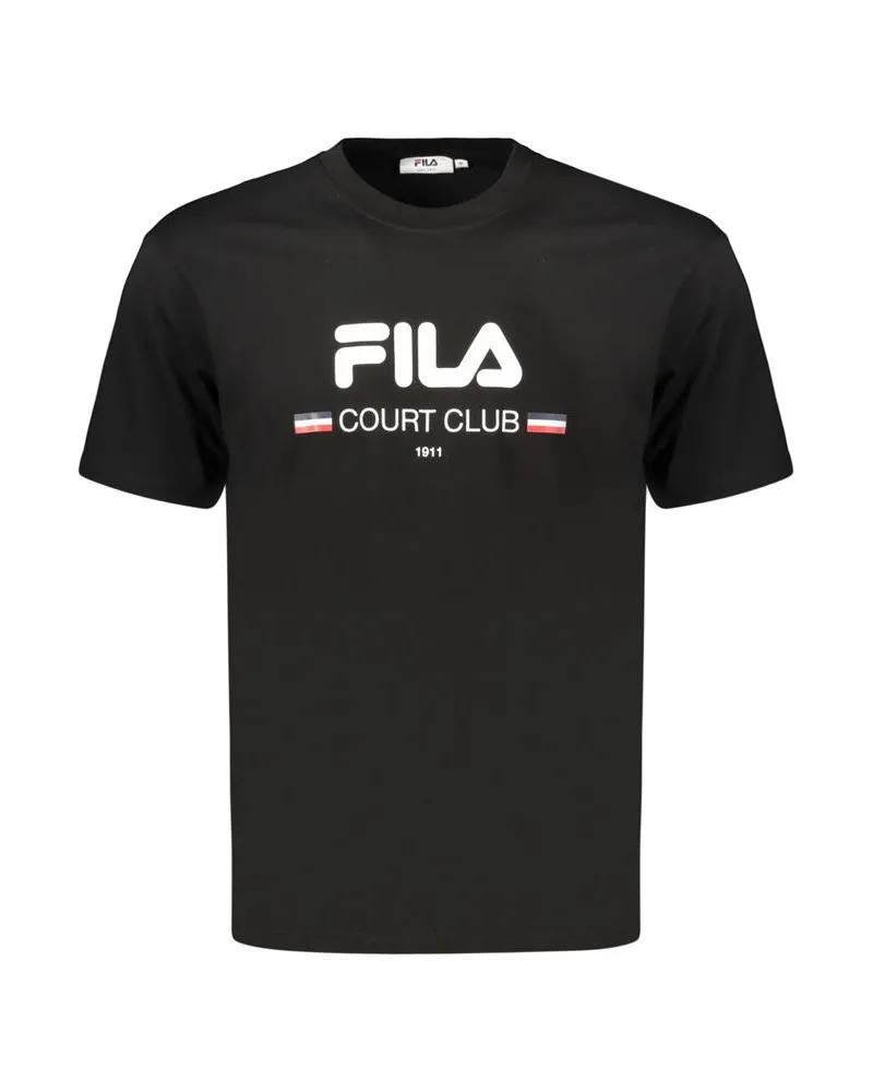 Fila Baumwoll-T-Shirt für Herren - Schwarz Schwarz