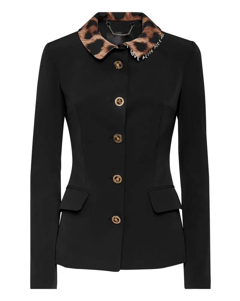 Philipp Plein Blazer Leopard Schwarz