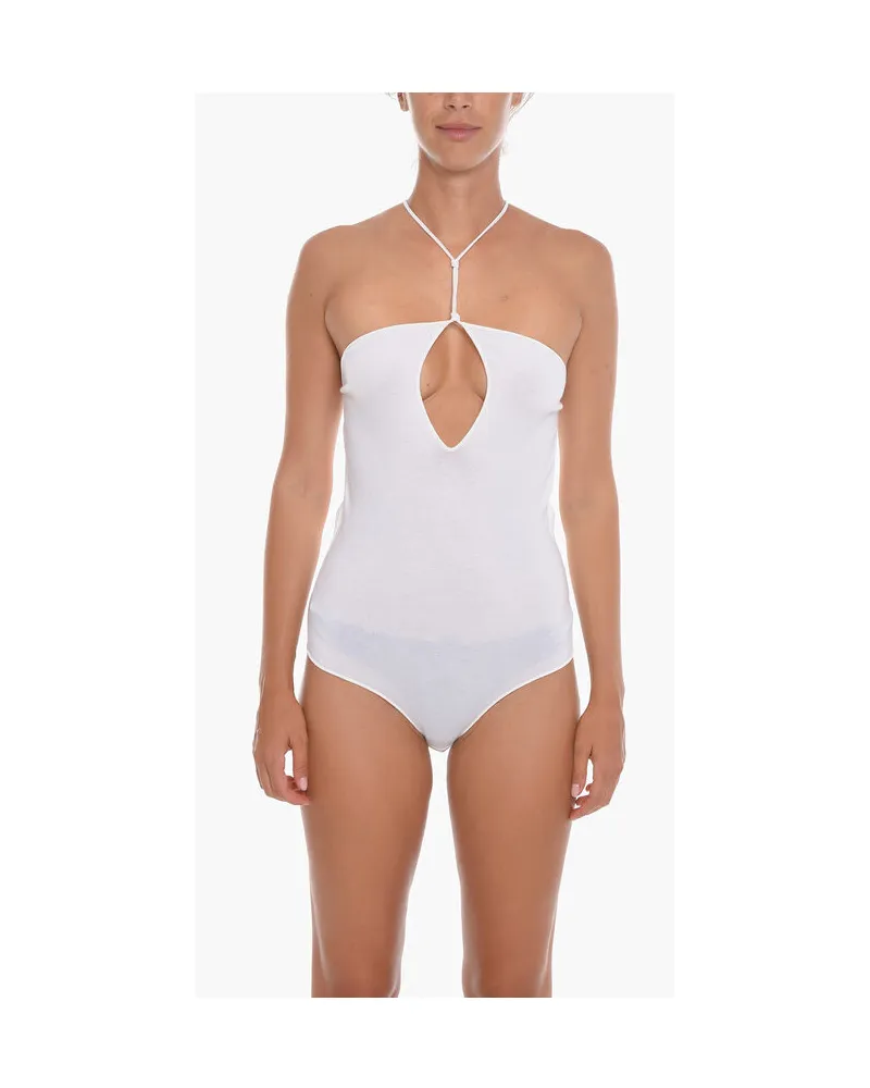Bottega Veneta GAUGE Body ohne Rücken aus Kaschmirmischung - Weiß Weiß