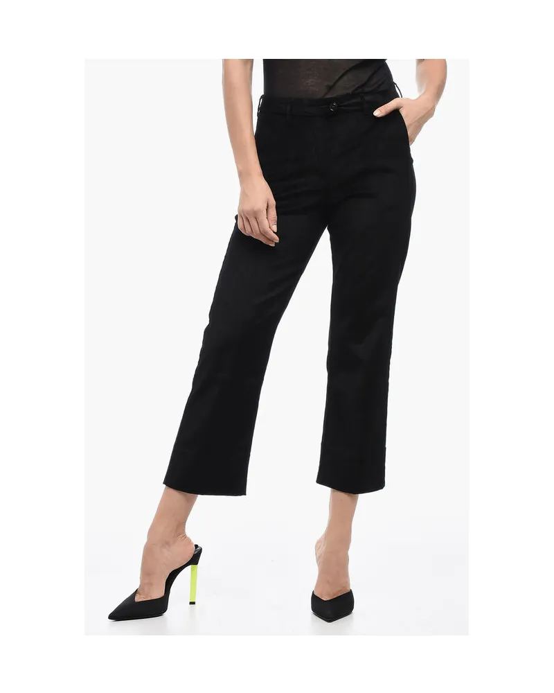 Woolrich Kurze Cordhose in Schwarz Schwarz