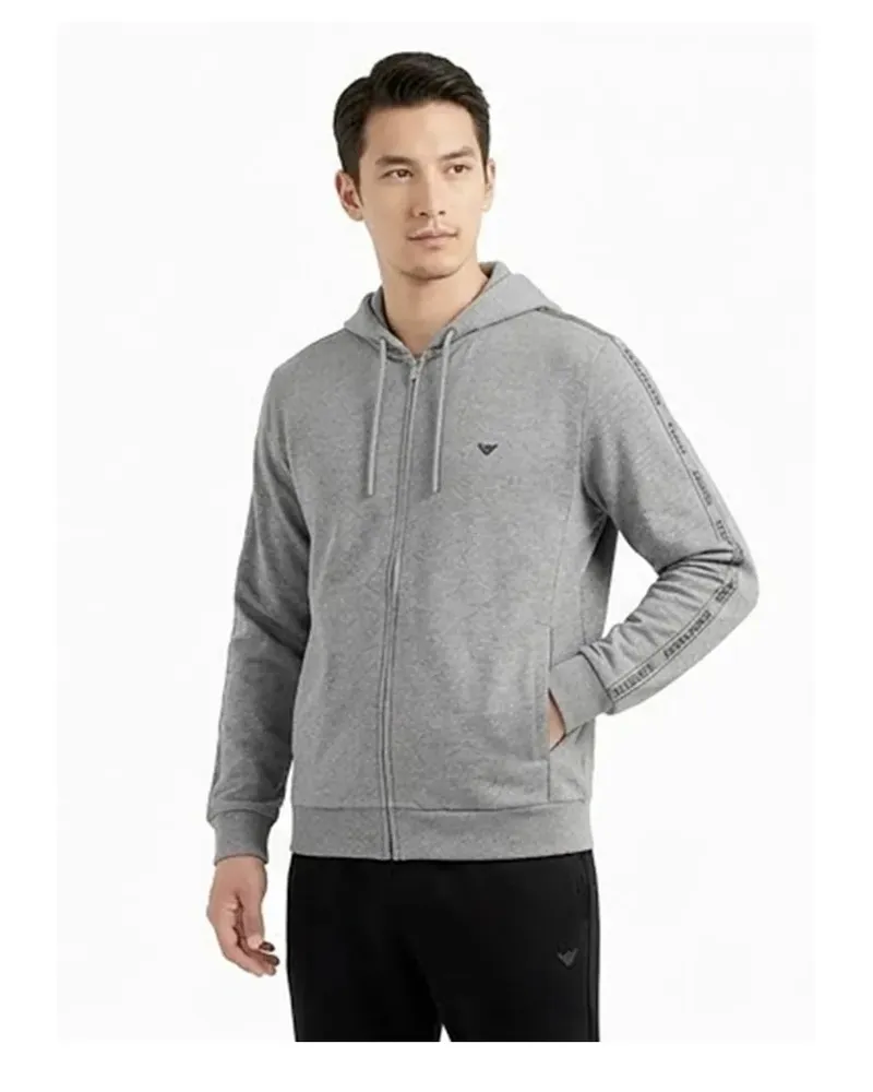 Emporio Armani Herren-Sweatshirt mit Adler-Motiv - Grau Grau