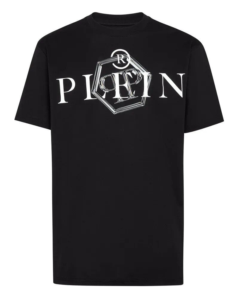 Philipp Plein T-Shirt mit Rundhals - Schwarz/Weiß Schwarz