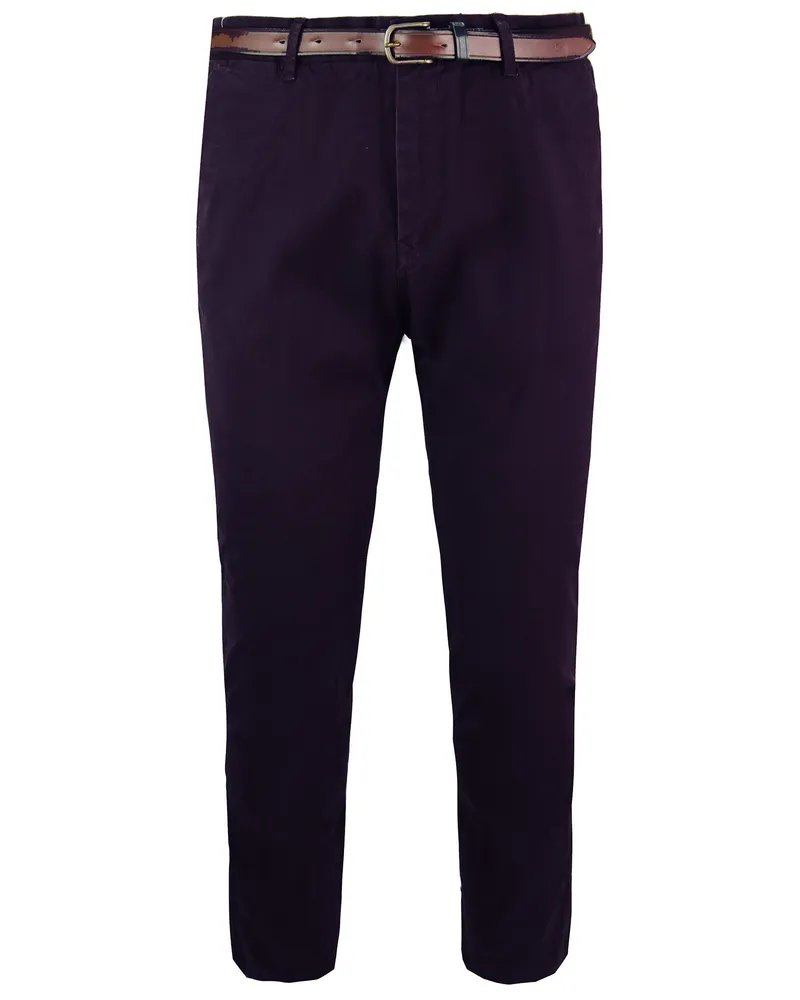 Scotch&Soda Reguläre Herren Dunkelviolette Chinos Lila