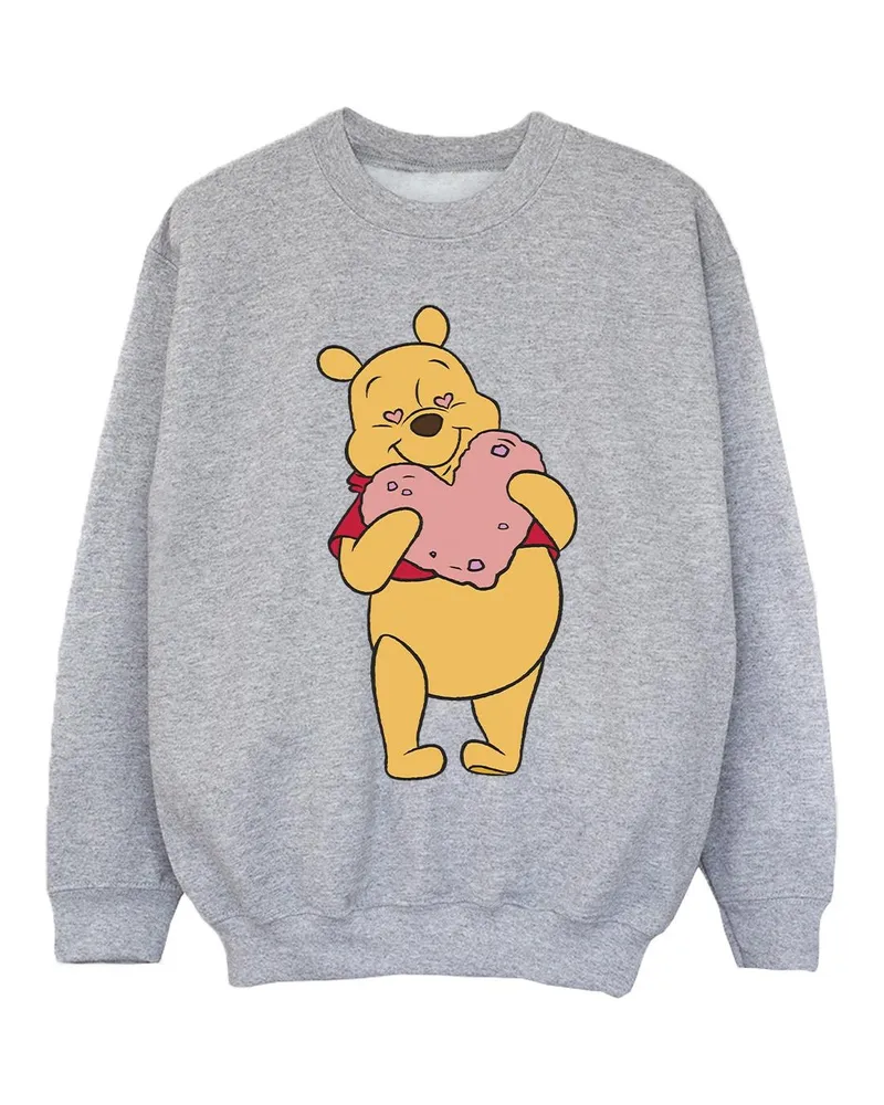 Disney Winnie The Pooh Heart Eyes" Sweatshirt für Mädchen (Grau Hellgrau