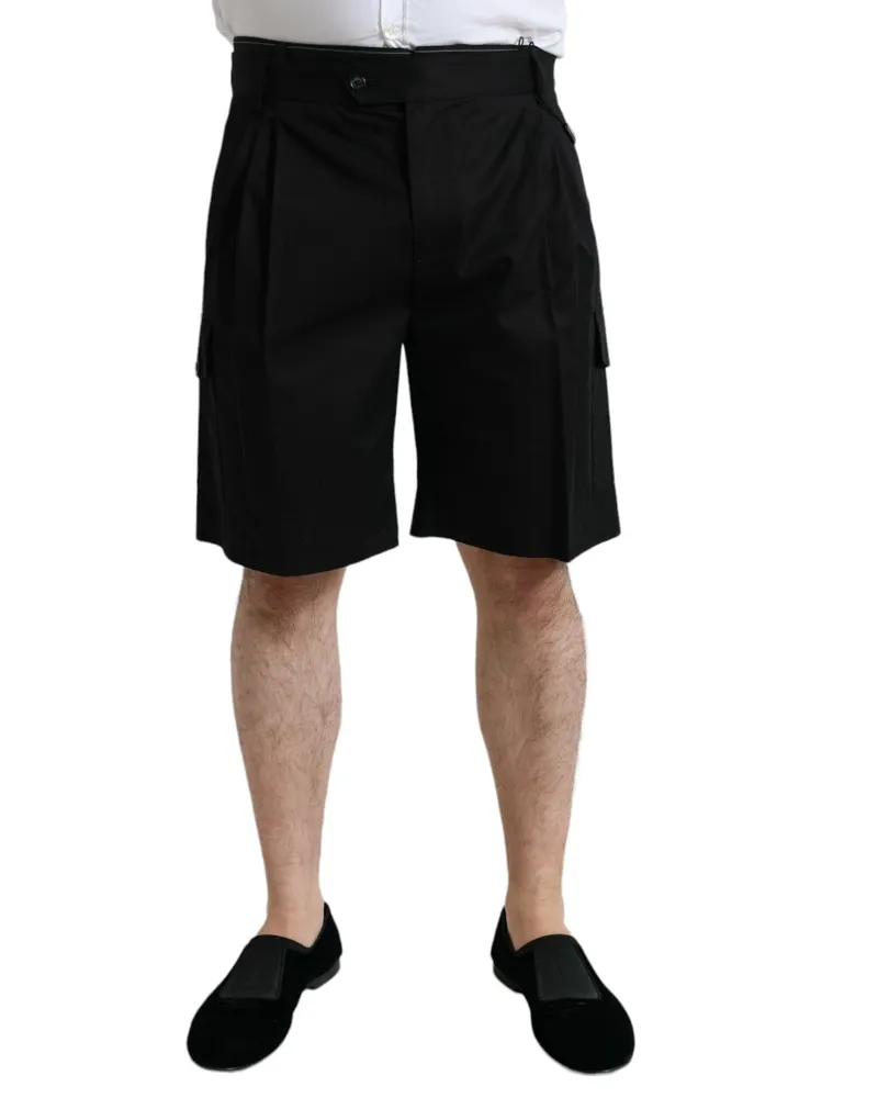 Dolce & Gabbana Falten-Cargo-Shorts - Schwarz Schwarz