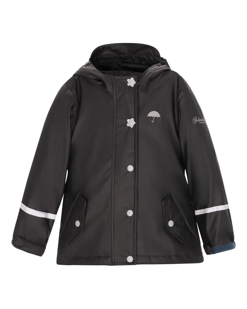 Schmuddelwedda Regenjacke aus recyceltem Material Mädchen schwarz Schwarz
