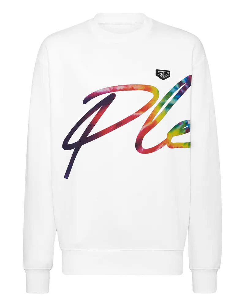 Philipp Plein Sweatshirt Ls Signature Weiß