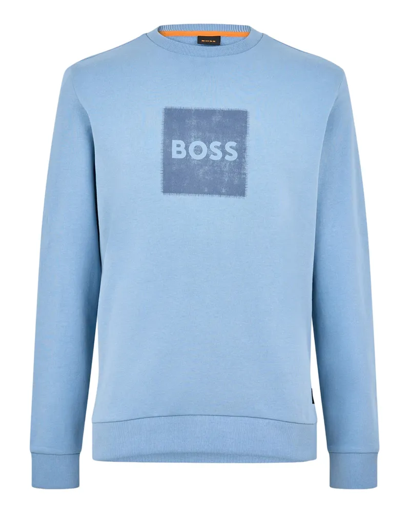 HUGO BOSS Sweatshirt für Herren, Rundhalsausschnitt (Pastellblau Blau