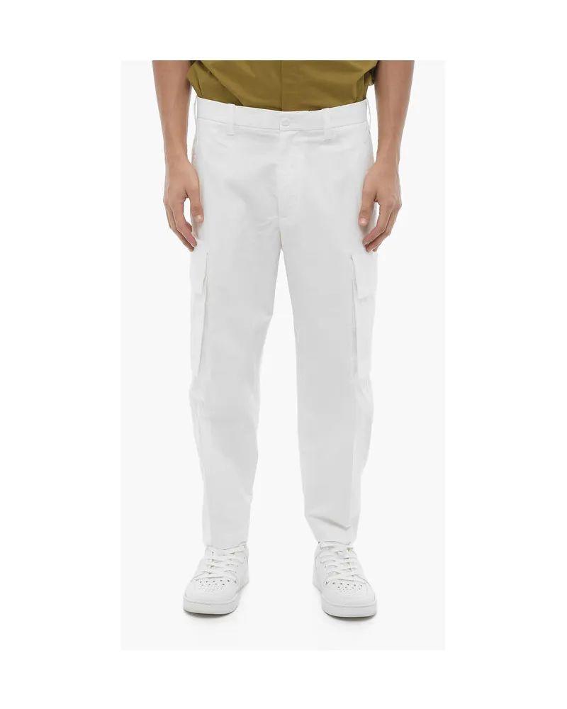 Neil Barrett Loose-fit Cargohose mit Gürtelschlaufen - Weiß Weiß