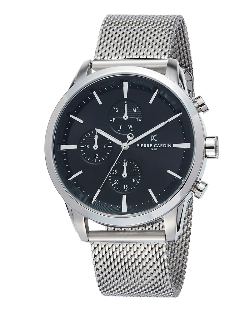 Pierre Cardin Herrenarmbanduhr PC902741F104 Silber