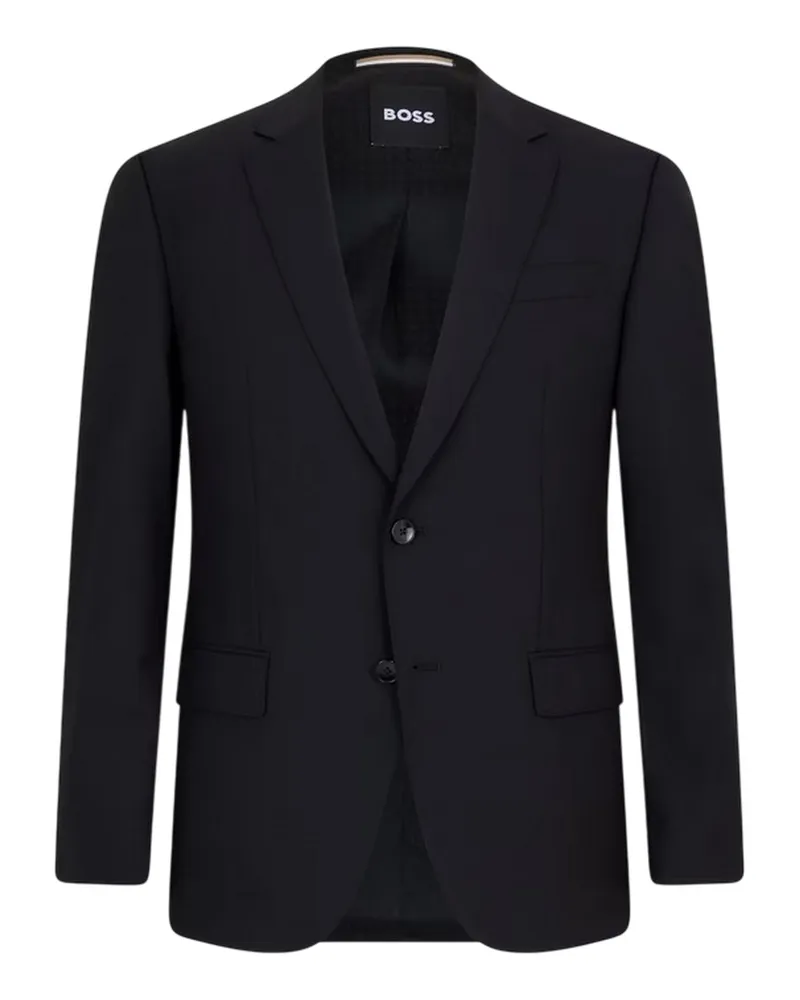 HUGO BOSS Anzugjacke für Herren, Reverskragen (Schwarz Schwarz