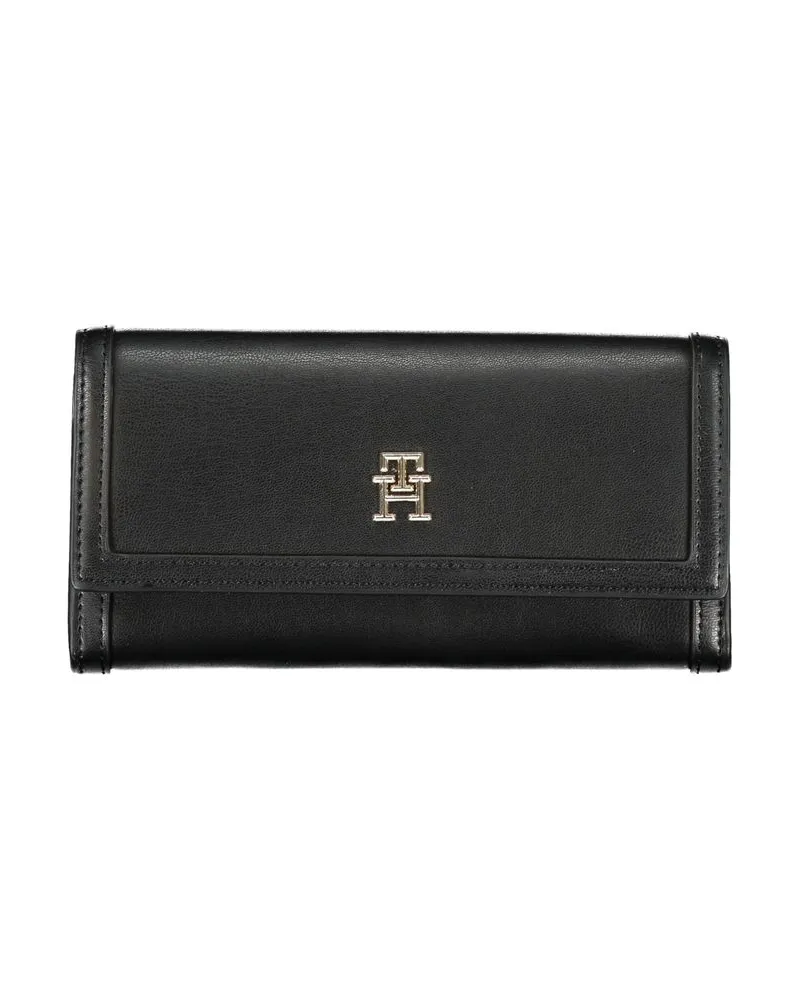 Tommy Hilfiger Lederbörse mit Monogramm Schwarz