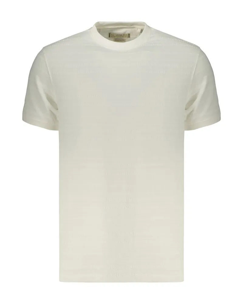 Guess Bianco Baumwoll Herren T-Shirt Weiß