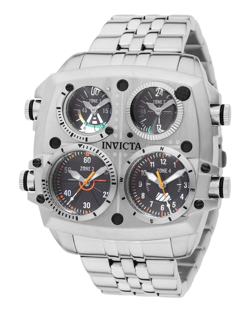 Invicta Aviator - Zulu Time 49605 Herrenuhr - 50mm Silber