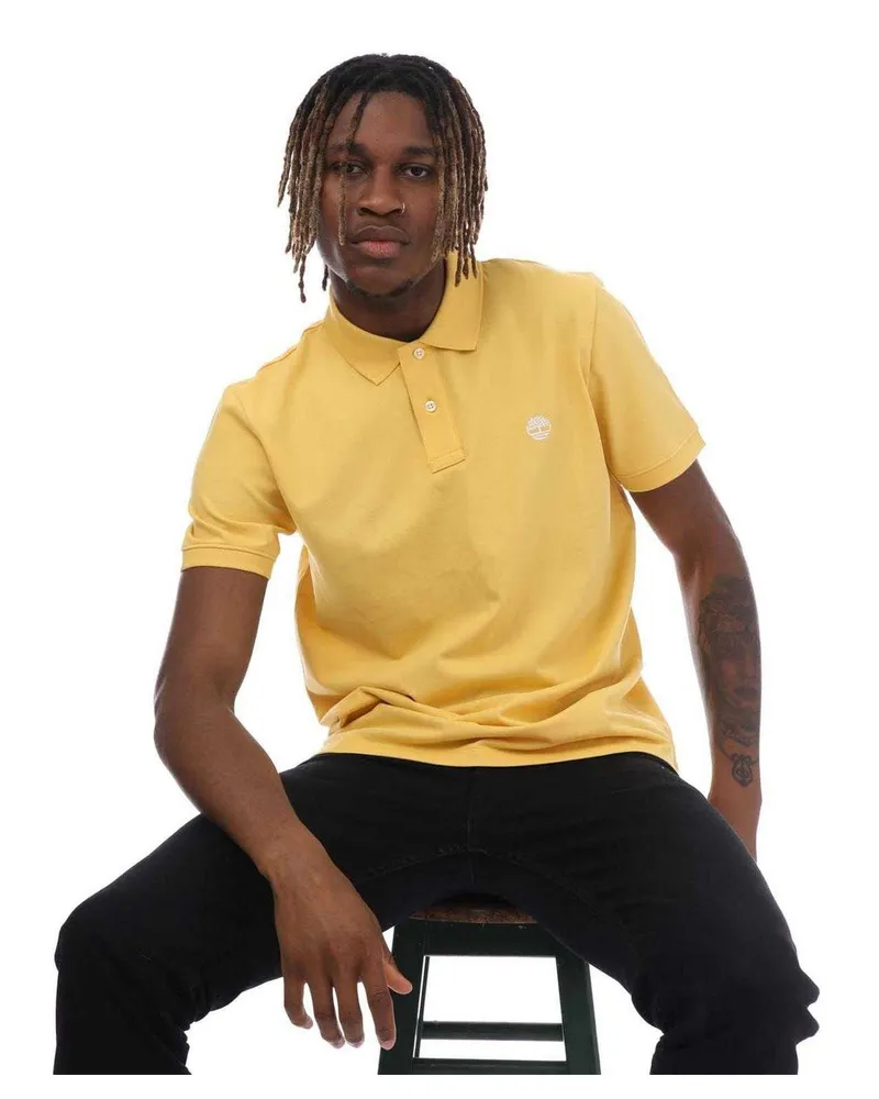 Timberland Millers River" Poloshirt für Herren, kurzärmlig (Gelb Gelb