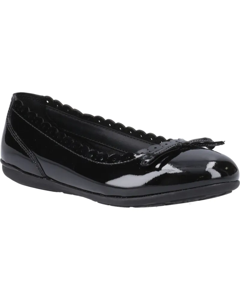 Hush Puppies Lillie Ballerinas aus Leder mit Lackfinish für Mädchen - Schwarz Schwarz