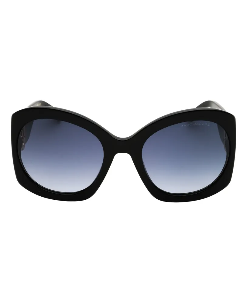 Marc Jacobs Schwarze Sonnenbrille Von  Mit Goldenen Details Schwarz