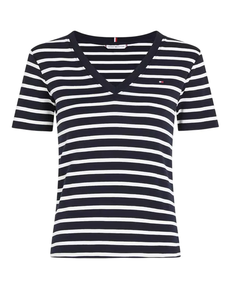 Tommy Hilfiger T-Shirt für Damen, Baumwolle (Marine Marineblau