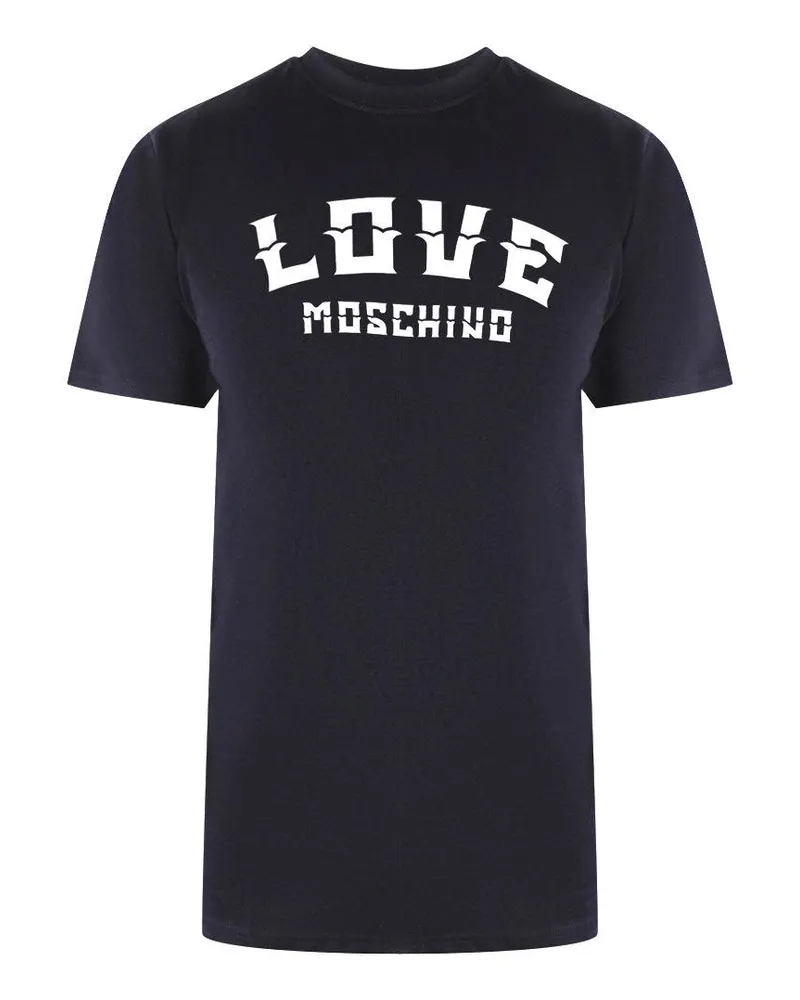 Moschino T-Shirt für Herren, Logo (Dunkles Marineblau Marineblau