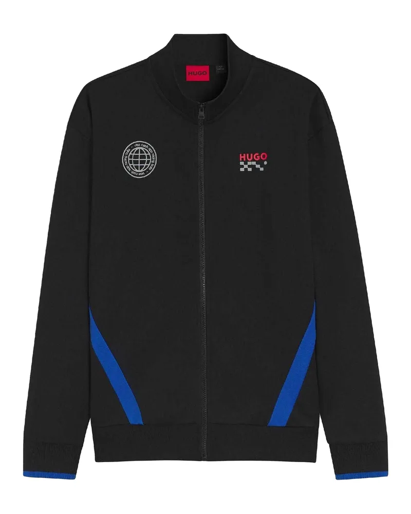 HUGO BOSS Vcarb" Trainingsjacke für Herren (Schwarz Schwarz