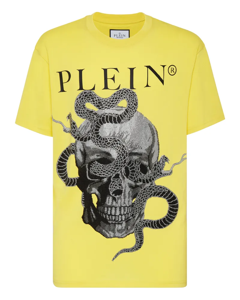Philipp Plein T-Shirt Snake Gelb