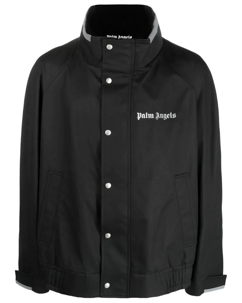 Palm Angels Classic Logo Bomberjacke Schwarz Dunkelgrau