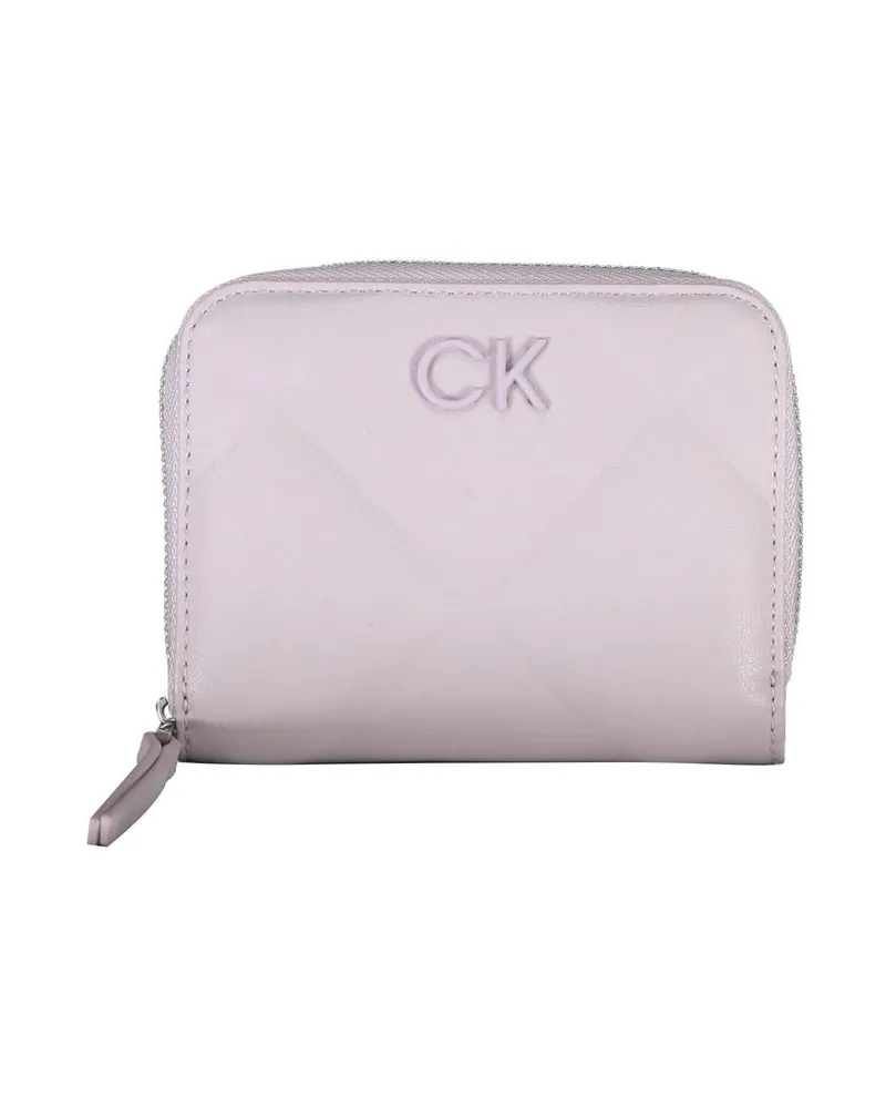 Calvin Klein Gestepptes Reißverschluss-Wallet Lila Lila