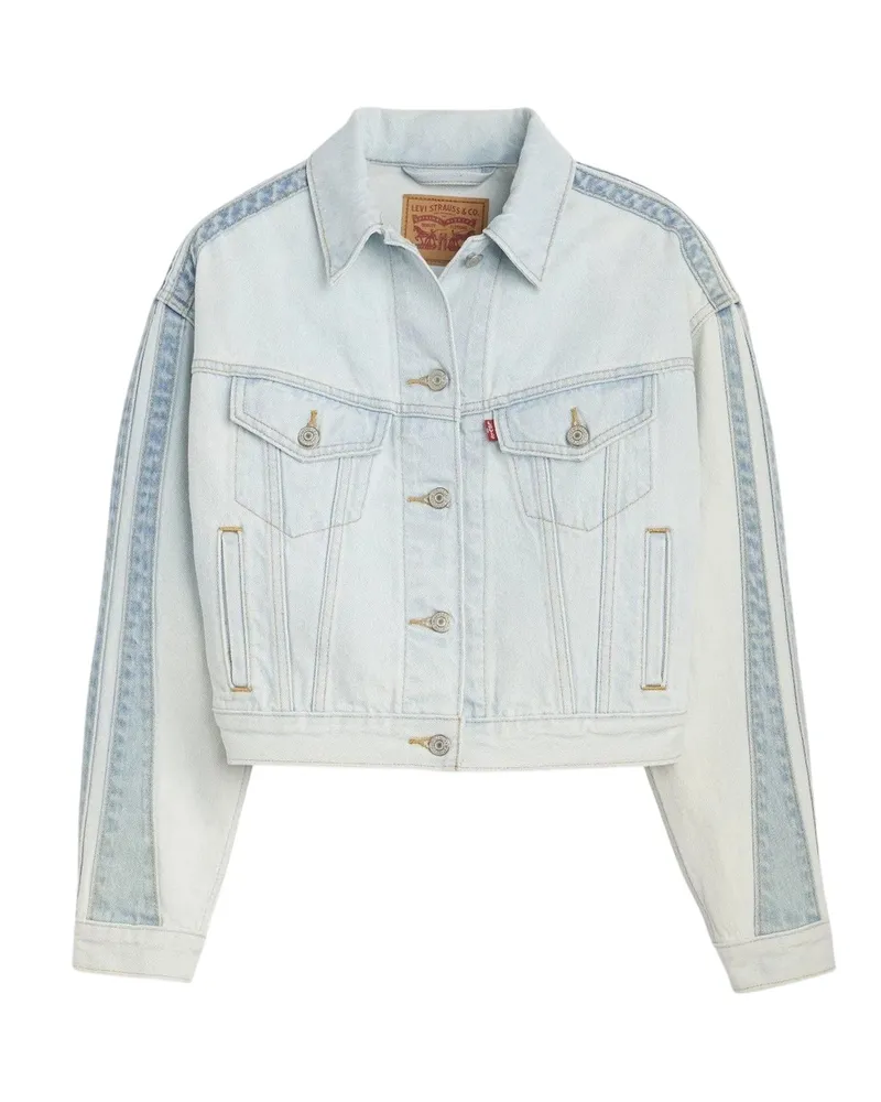 Levi's Shrunken 90s" Jeansjacke für Damen, Mit Kragen, Schmal, Langärmlig (Blau Blau