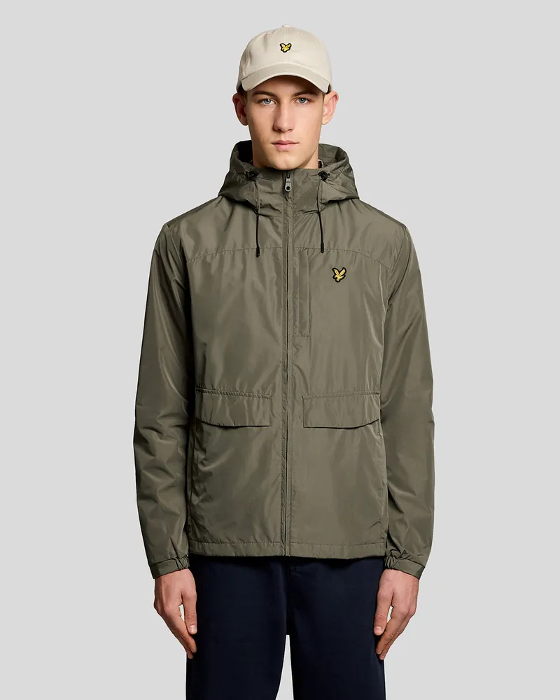 Lyle & Scott Kapuzensweatjacke mit Reißverschluss in Salbeigrün Salbeigrün