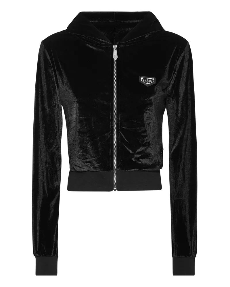 Philipp Plein Sweatjacke Mit Kapuze Signature Schwarz