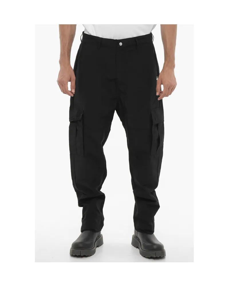 Marcelo Burlon | County of Milan Nylon-Cargohose mit gesticktem Logo in Schwarz Schwarz