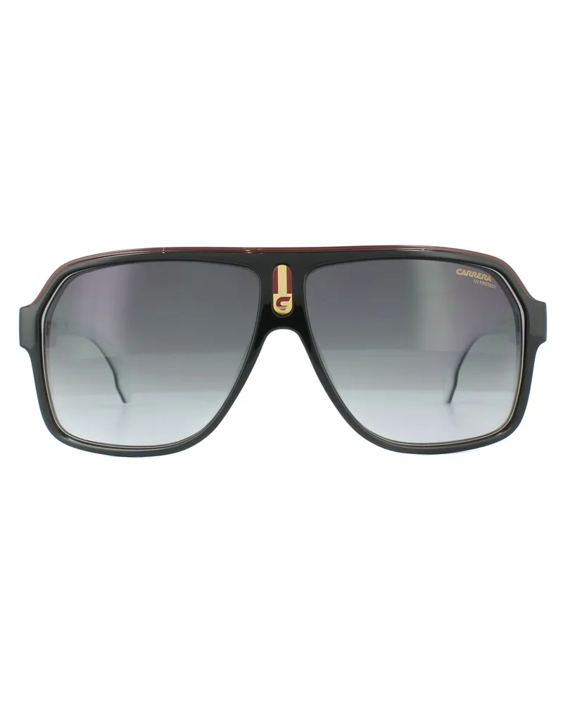 Carrera Aviator Unisex Sonnenbrille Schwarz Weiß Dunkel Grau Gradient Schwarz