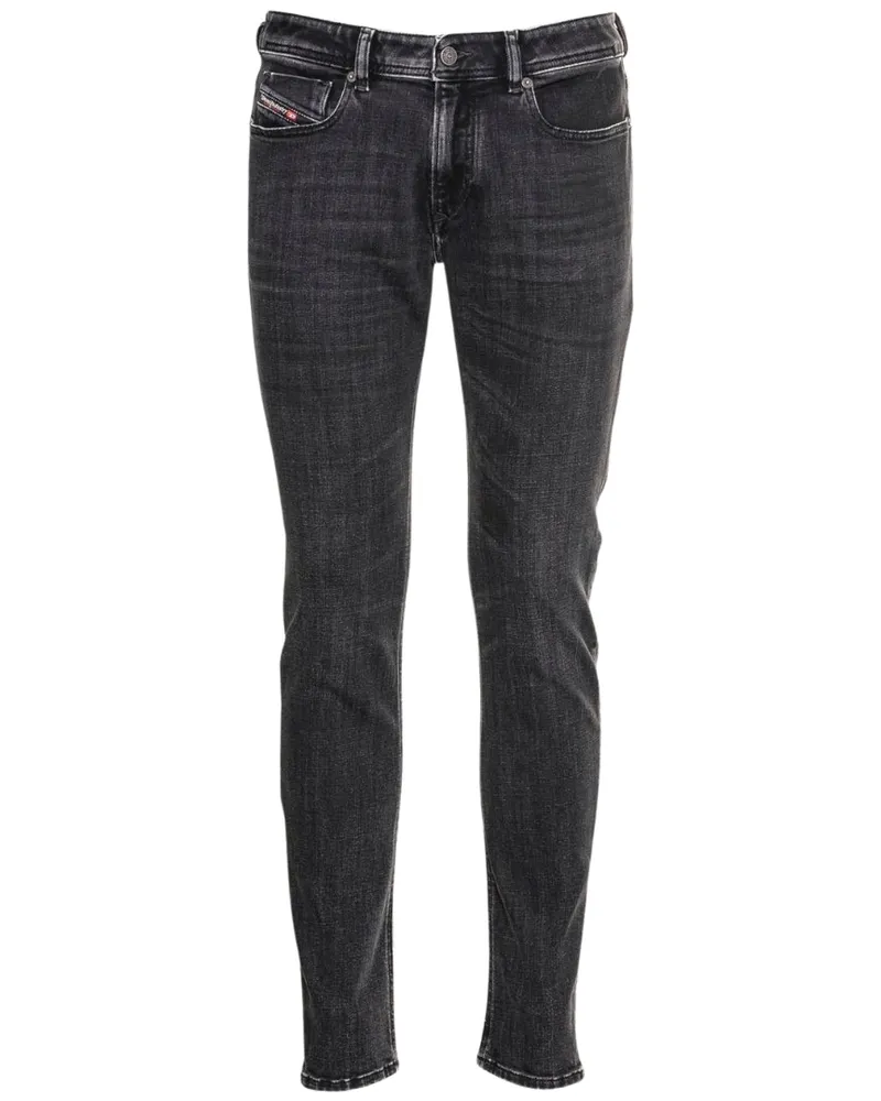 Diesel Sleenker Dunkelgraue Denim-Jeans Grau