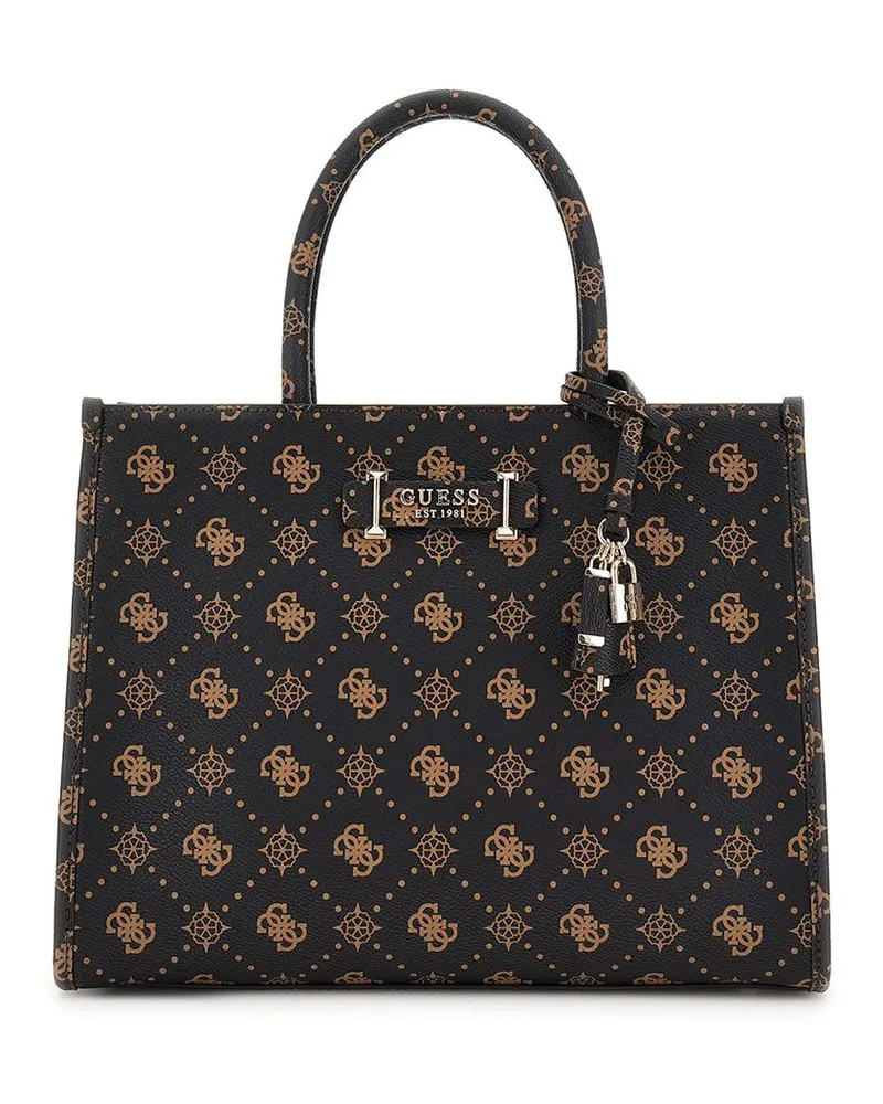 Guess Silia 2 Comp Tragetasche Dunkelbraun