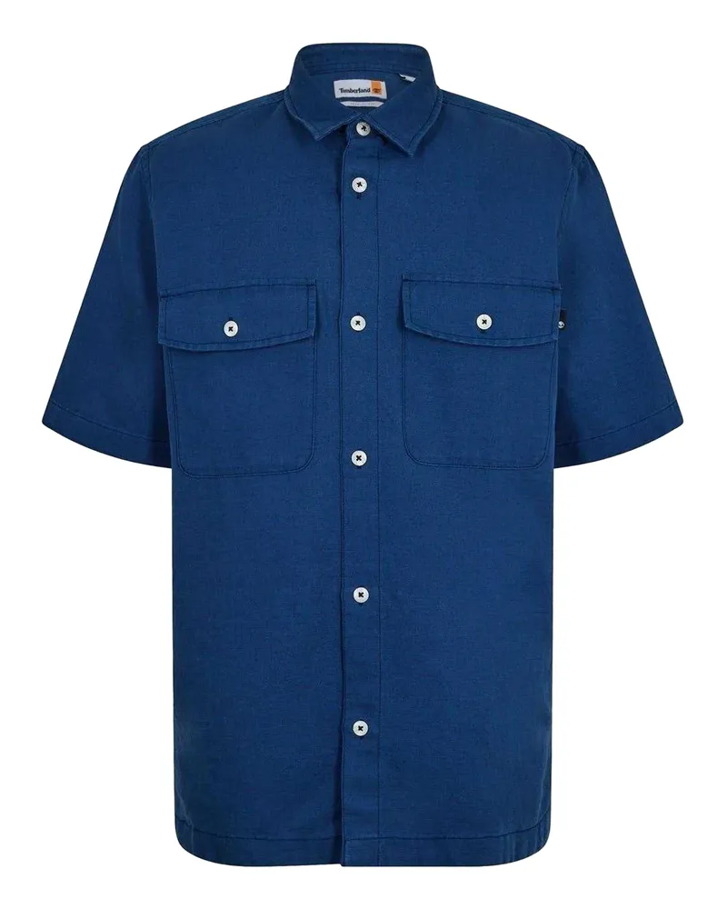 Timberland Hemdjacke für Herren, Baumwolle Leinen (Dunkles Jeansblau Blau