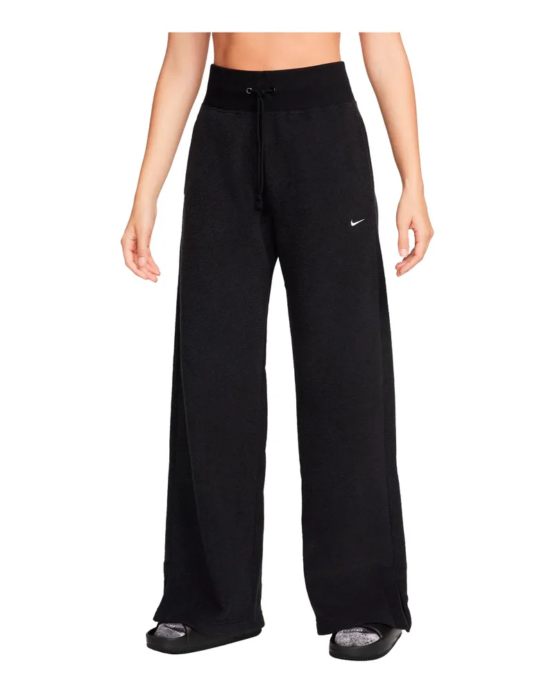 Nike W NSW PHNX PLSH HR HOSEN WEIT Schwarz