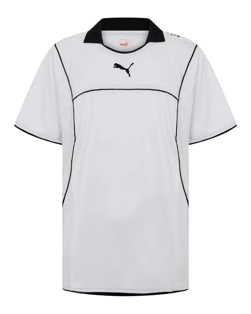 Puma Rugby-Shirt für Herren, Kontrastpaspel, Athletisch (Weiß Weiß