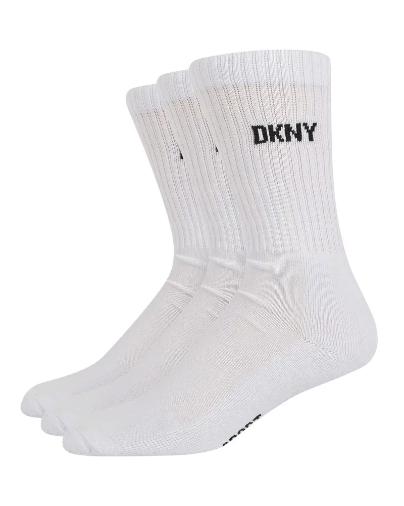 DKNY Socken für Herren, gerippt (Weiß Weiß