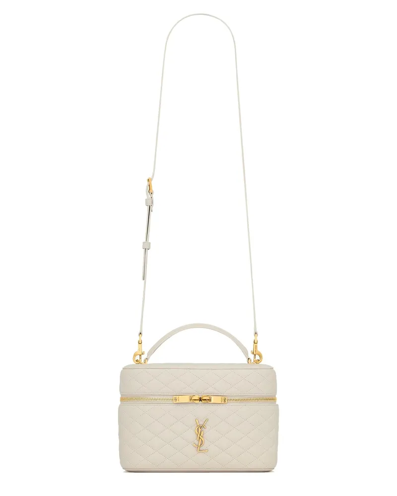 Saint Laurent Gaby große Vanity Tasche Weiß
