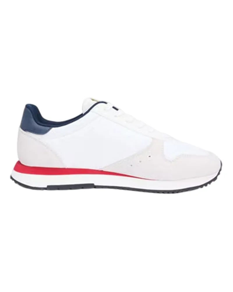Tommy Hilfiger Runner" Sneaker für Herren, Leder (Rot/Weiß/Blau Weiß