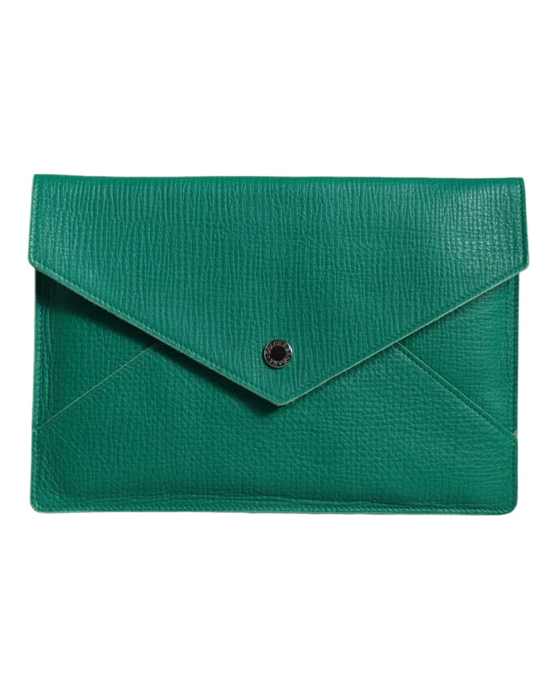 Dolce & Gabbana Umschlag-Clutch aus Leder - Dunkelgrün Dunkelgrün