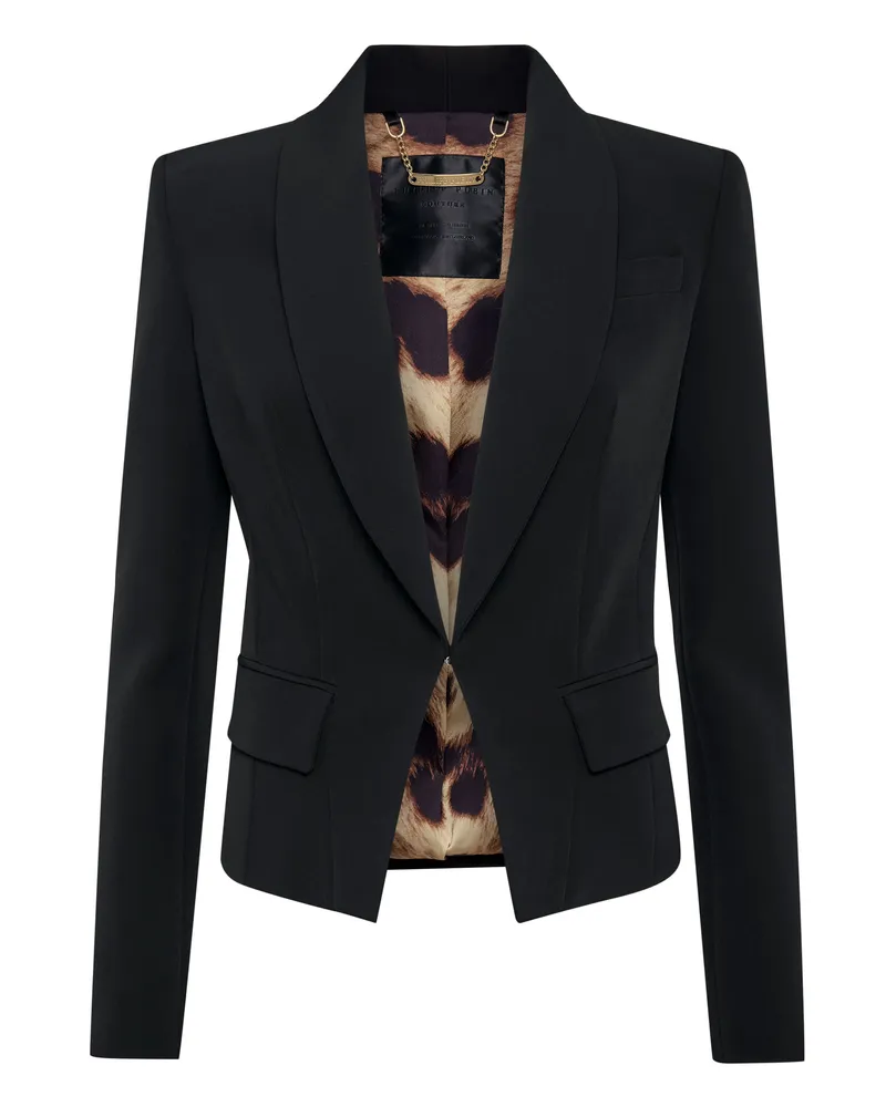 Philipp Plein Fitted Blazer Schwarz