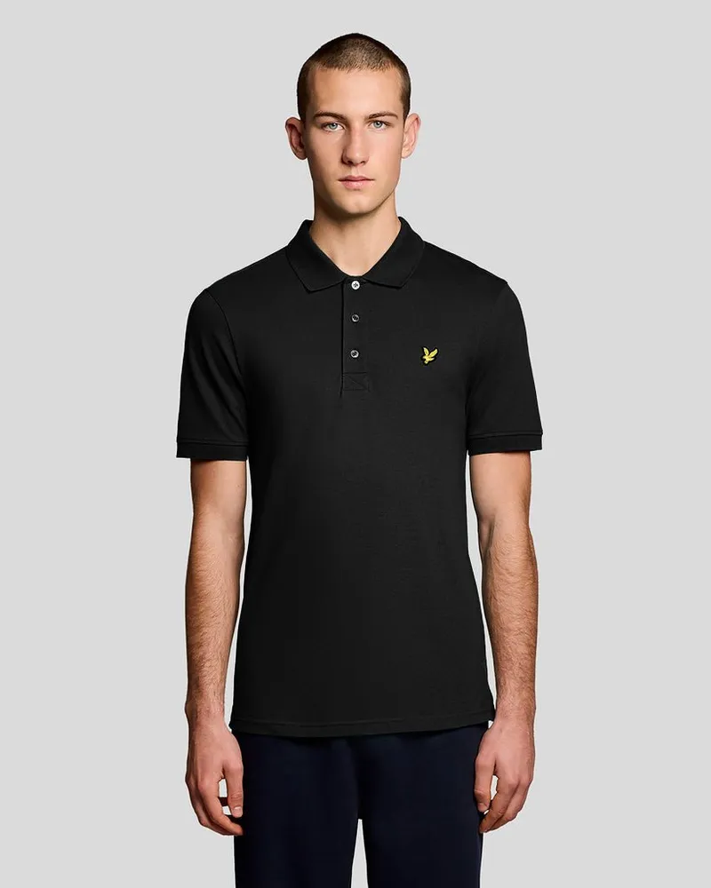 Lyle & Scott Polohemd in Uni Schwarz